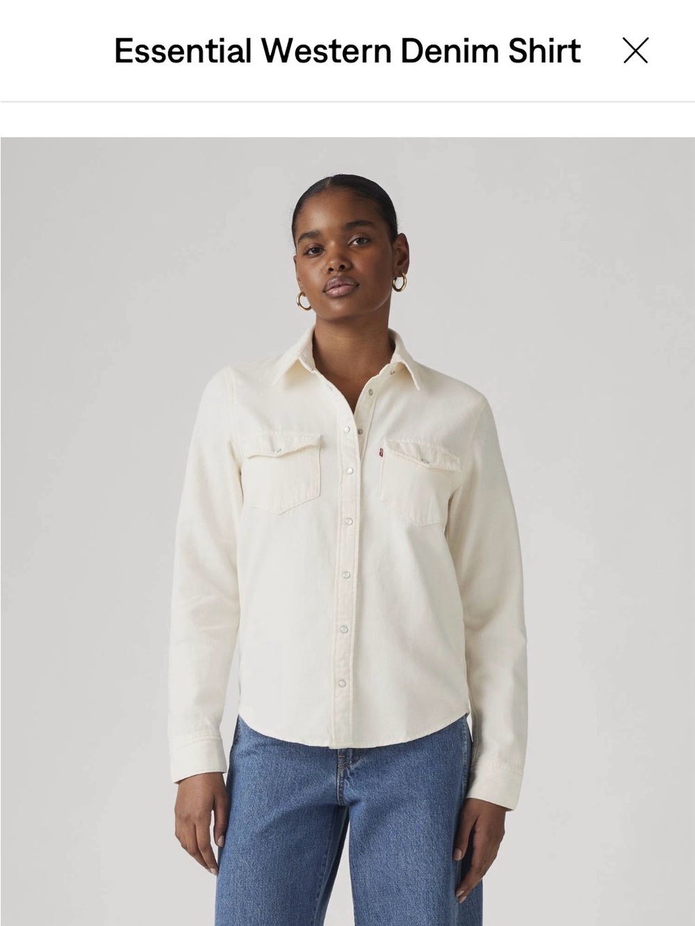Levi’s Essential Western Denim hemp blend shirt
